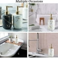 thumbnail image 6 of Leyfeng Soap Dispenser, White and Gold Ceramic Soap Dispenser, Luxury 300Ml/10Oz Hand Soap Bottle with Plastic Pump for Bathroom and Kitchen, 6 of 6