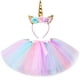 thumbnail image 3 of Falda de tul de unicornio para niñas, tutú esponjoso para cumpleaños de niñas pequeñas, minifaldas de tul pastel para niñas, disfraz de Halloween para niños, 3 of 5