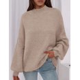 thumbnail image 2 of Suéter PRETTYGARDEN Mujer Otoño 2025 Tejido Grueso Camel, 2 of 5