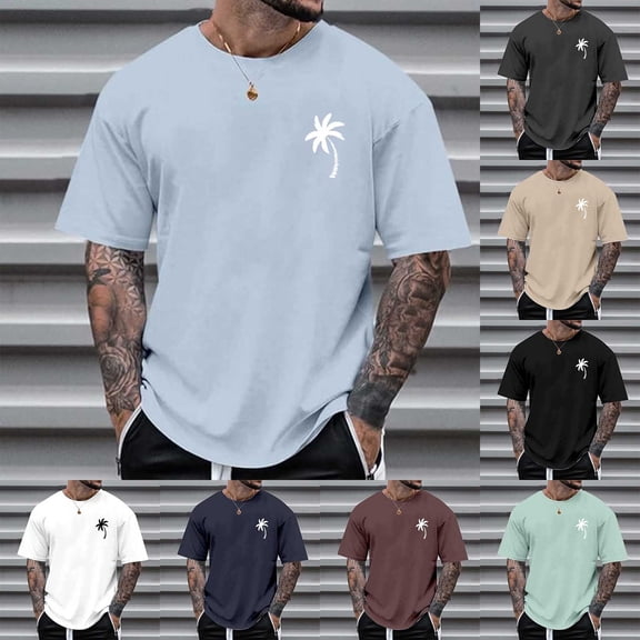 Black T Shirts for Men Short/long Sleeve Big and Tall Plus Size Tees Comfy Solid Color Boat Neck Summer Outdoor Basic Activewear