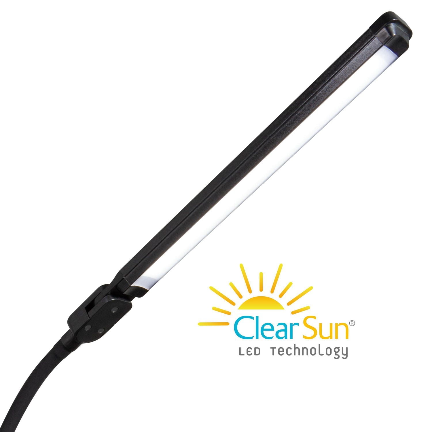 OttLite Swivel LED Desk Lamp with USB Charging and Stand, Black, LED Desk Lamp