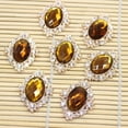 thumbnail image 4 of Rongfmy 3-4 Packung 10pcs Rhinestone Flat Back Beads Button Scrapbook Embellishment Yellow 4 Pcs, 4 of 9