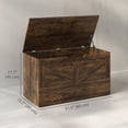 thumbnail image 3 of HOMCOM Coffre de Rangement avec Tiroir pour Salon, Boîte en Bois, 31,5 Po L, Brun, 3 of 10
