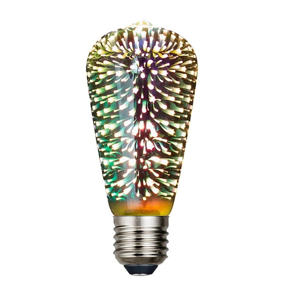 Ampoule Led B St64 3D Feux d'Artifice Lampe Décorative Led Feux d'Artifice Couleur Stéréoscopique pour Éclairage de Noël Usage Intérieur Extérieur avec Douille E27