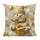 thumbnail image 2 of Funda de almohada navideña para cojín decorativo | Fundas planas estampadas festivas para las fiestas | Tejido de poliéster suave con cierre de cremallera, 2 of 6