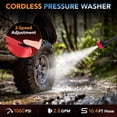 thumbnail image 4 of SPEEDWOW 1060 PSI Cordless Pressure Washer, 2.8 GPM High Power Washer with Brushless Motor, 6-in-1 Adjustable Nozzle, Portable Power Cleaner for Car, RV, Boat & Yard, 4 of 10