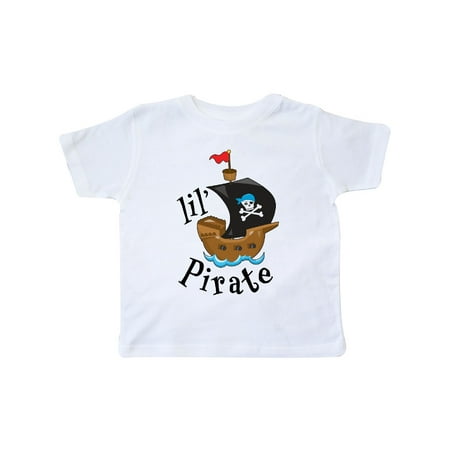 Lil' Pirate pirate ship, blue bandana Toddler T-Shirt