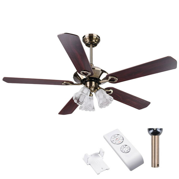 Yescom 52 5 Blades Ceiling Fan With, Antique Bronze Ceiling Fan With Light And Remote