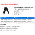 thumbnail image 2 of Rear Engine Mount - Compatible with 2002 - 2007 Mitsubishi Lancer 2003 2004 2005 2006, 2 of 2