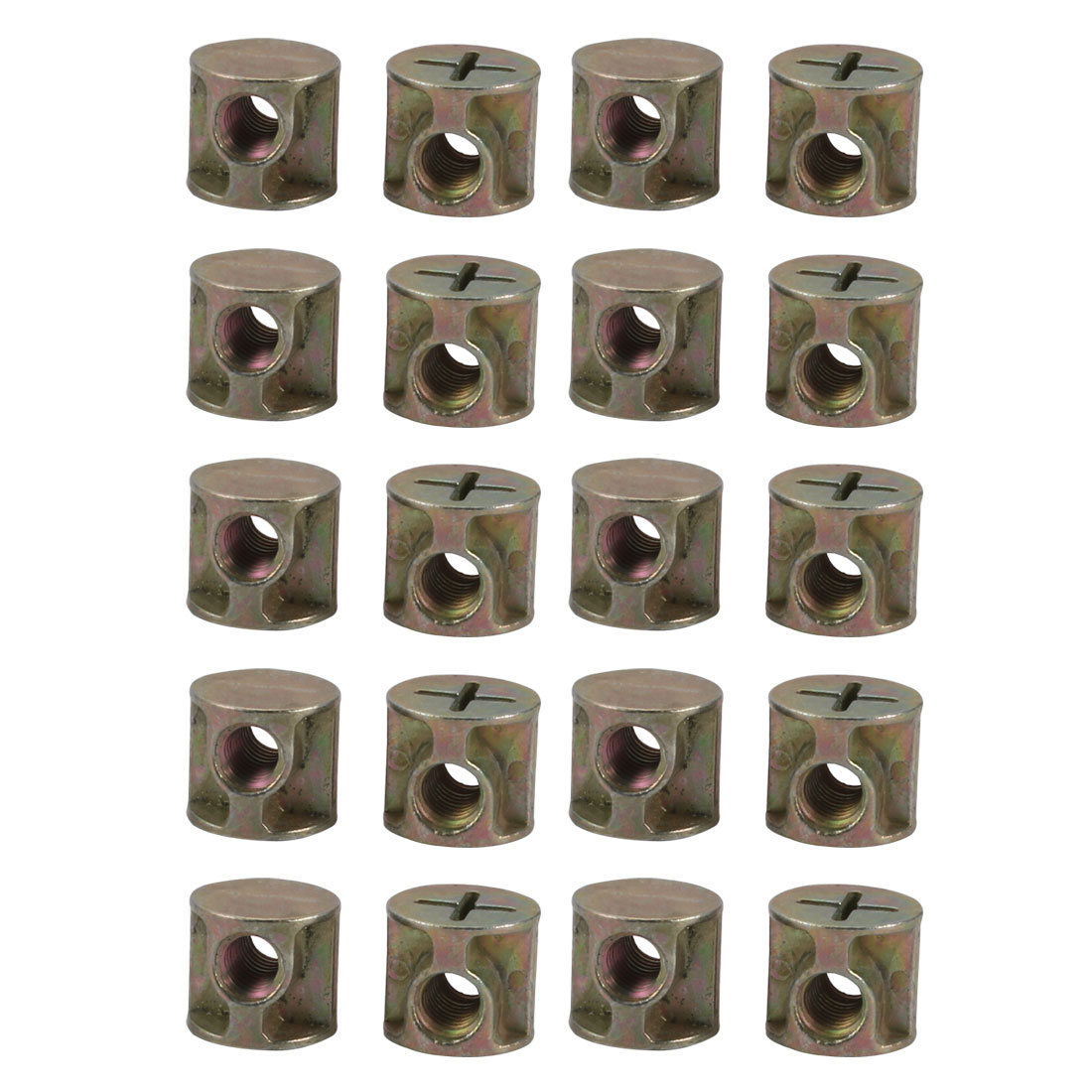 Uxcell M6 Thread 14mmx15mm Iron Zinc Plated Phillips Drive Cross Dowel