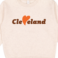 thumbnail image 3 of Inktastic Cleveland Heart Solid Orange Toddler Sweatshirt, 3 of 4