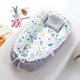 thumbnail image 2 of Cama portátil con almohada para bebé, cuna de viaje para niño pequeño, cuna de algodón para recién nacido, parachoques de cuna con 85x50cm, novedad Fivean unisex, 2 of 2