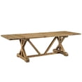 thumbnail image 2 of Modway Den Extendable Dining Table with Solid Pine Wood Top in Brown, 2 of 4