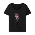 thumbnail image 2 of Blusa femenina de cuello redondo, elegante prenda deportiva, camiseta esencial para actividades al aire libre L, 2 of 7