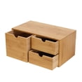 thumbnail image 6 of Retro Style Tabletop Bamboo Storage Box Desk Organizer Box with Recess Handles, 6 of 12