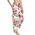 thumbnail image 3 of Kdxio Women's Comfy Stretch Strawberry1Print Drawstring Pajama Pants-Medium, 3 of 9