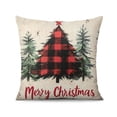 thumbnail image 2 of Red Buffalo Plaid Tree Christmas Throw Pillow Covers Beautiful Throw Pillow Case 2 Pieces Decorative Throw Cushion Case for Room Home Patio Bedroom Livingroom, 2 of 7