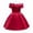 Red, variant on Mercatoo Girls Cold Shoulder Pageant Dress with Large Bow Smocked Waist Tiered Ruched Puffy Dress Elegant Princess 𝐏𝐚𝐫𝐭𝐲 Clothes