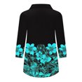 thumbnail image 6 of GuangCheng Womens V Neck Tops Long Sleeve Floral Printed Loose Fit Casual Fall Blouses, 6 of 6