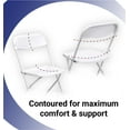 thumbnail image 5 of TentandTable Plastic Folding Chairs, White, 4 Pack, 5 of 12
