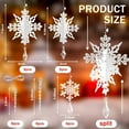 thumbnail image 3 of Ayieyill 24 Pieces Christmas Snowflake Drop Ornament Acrylic Icicle Christmas Hanging Acrylic Crystal Snowflake Decoration Hanging Acrylic Snowflakes (Clear), 3 of 7