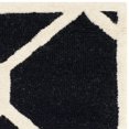 thumbnail image 3 of Safavieh Cambridge Collection CAM144E Handmade Moroccan Geometric Black and Ivory Premium Wool Area Rug (2' x 3'), 3 of 4