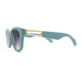 thumbnail image 4 of Womens Slim Rectangle Horn Rim Jewel Metal Hinge Plastic Sunglasses Mint Smoke, 4 of 4