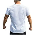 thumbnail image 3 of ZCFZJW Mens Cotton Hole T-Shirts Casual Summer Short Sleeve Solid Color Crew Neck Basic Workout Pullover Tops Loose Lightweight Regular Fit Tees Shirt White XXXL, 3 of 3