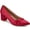 Red, variant on Women's Chunky Heel Pumps Pointed Toe Bow Knot Heel Dress Shoes for Wedding Party Daily