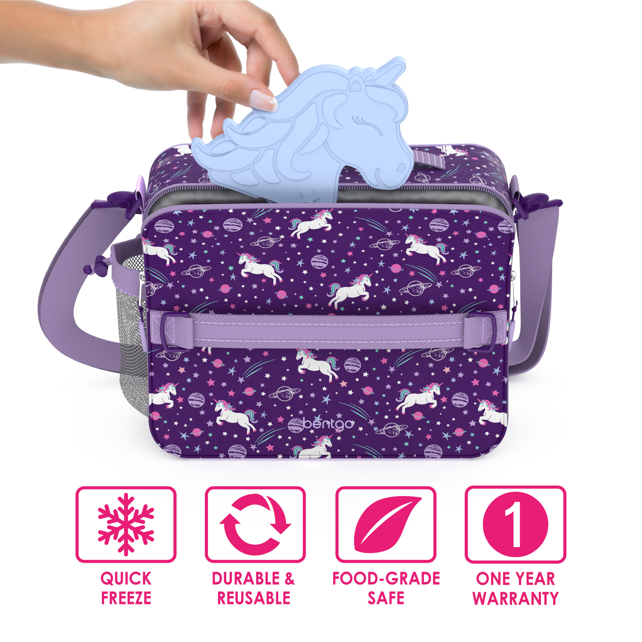 Bentgo Buddies Reusable Ice Packs - 4-Pack Unicorn photo 3
