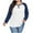 A-Navy, variant on Women's Plus Size Tops Casual Chest Print Solid Color Round Neck Pullover Loose Long Sleeved Raglan Top