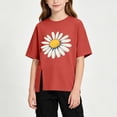 thumbnail image 6 of Tdoqot Girls Graphic T Shirts- Causal Summer Fashion Short Sleeve Cute Kids Basic Tees Red Size 3 T, 6 of 6