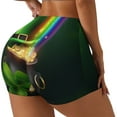 thumbnail image 2 of Sigee St. Patrick's Day4 Print Women's High Waist Workout Shorts - Squat Proof, Tummy Control, Yoga and Gym Activewear-, 2 of 9