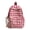 Red, variant on Checkered Bookbag for Women, Plaid College Travel Daypack with Bow, Lightweight Nylon Campus Backpack (Grey)