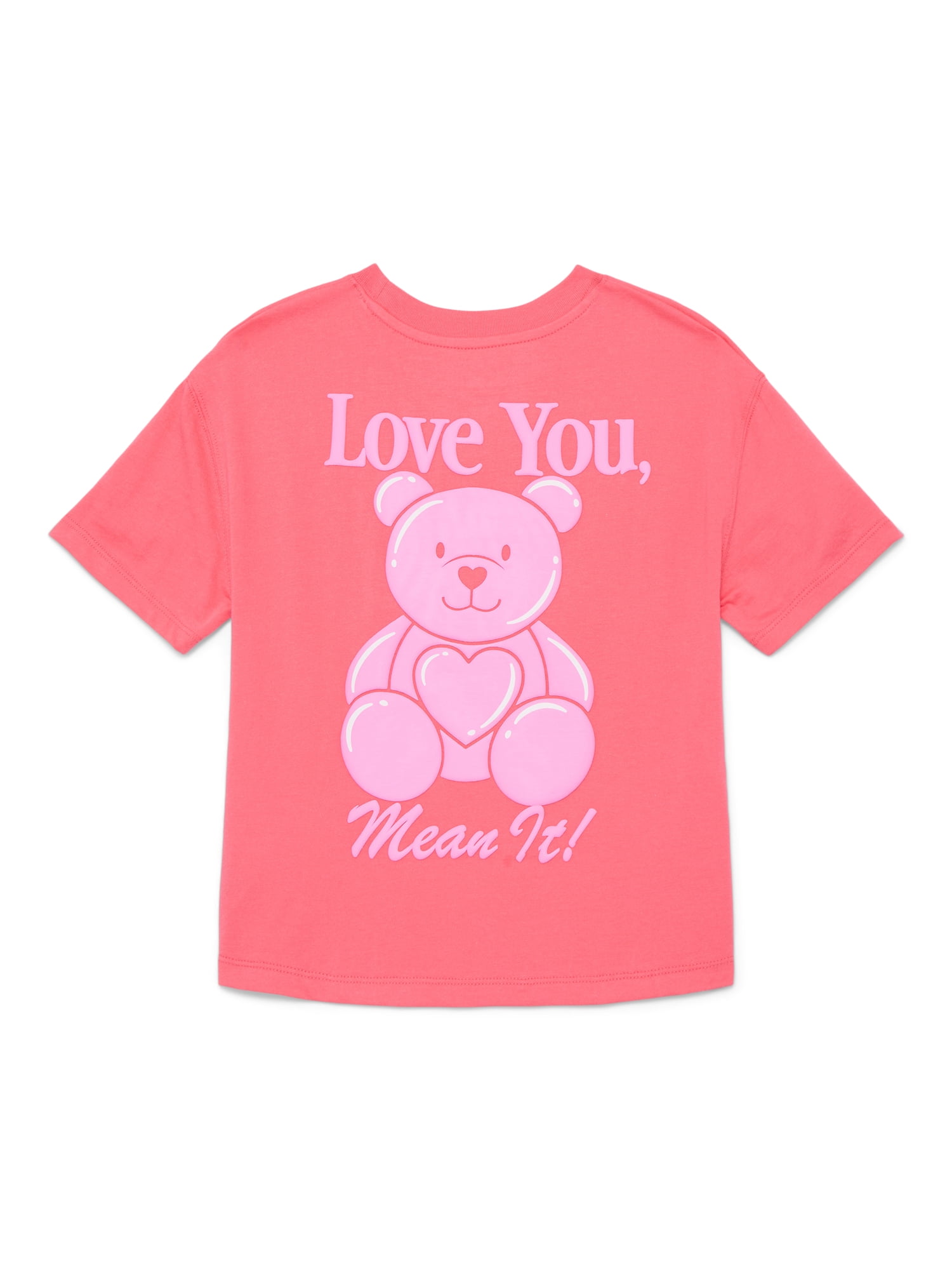 Valentine's Day Girls Bear Graphic Tee from Way to Celebrate, Sizes 4-16