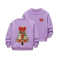 thumbnail image 4 of Cowsor Girls Sweatshirts Kids Cute Graphic Crewneck Pullover Tops Xmas Long Sleeve Holiday Shirts, 4 of 7