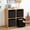 Black,11'', variant on 6 Pack Fabric Storage Cubes Bins, Collapsible Cube Organizer with Faux Leather Handle, Foldable Closet Storage Boxes for Shelves, Bedroom, Living Room (11'',Black)