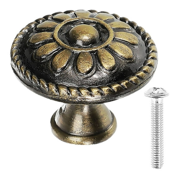WHAMVOX 1 Set Cabinet Knobs Zinc Alloy Round Knobs Kitchen Cupboard Drawer Knobs Closet Door Knobs vintage Cabinet Hardware for Kitchen Cupboard Furniture Chest Door Dresser Bathroom