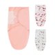 thumbnail image 1 of Mantas para bebé para niñas, plumas y puntos ondulados, color naranja, rosa, paquete de 3 unidades, saco de dormir ajustable para recién nacidos, 0-3 meses (pequeño/mediano), 1 of 4
