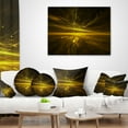 thumbnail image 4 of Designart Bright Golden Chaos Fractal Design - Contemporary Abstract Throw Pillow - 12x20, 4 of 5