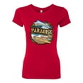 thumbnail image 2 of Paradise Surf Shack Marlin Pop Culture Womens Slim Fit Junior Tee, Red, Medium, 2 of 3