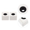 thumbnail image 3 of 2Pcs ABS Carré Cube en Forme d'Entrevue KTV Micro Station Logos (Blanc), 3 of 9