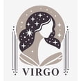 thumbnail image 4 of Virgo Zodiac Sign Adult White Crew Neck Short Sleeve Tee-Large, 4 of 4