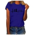 thumbnail image 2 of Ichuanyi Womens Tops, Summer Clearance Women Girls Plus Size Print Tees Shirts Short Sleeve T Shirt Blouse Tops, 2 of 5