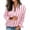 Pink, variant on Enjoytime Striped Shirts for Women Collared Long Sleeve Button Down Blouses Fashion Loose Casual Work Tops