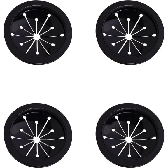 4 Pcs Garbage Disposal Splash Guards, 3 1/8" Sink Baffle Rubber Guard Replacement Multi-Function Drain Plugs Food Waste Disposer Accessories for