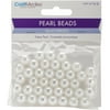 Craft Medley Pearl Acrylic Beads - White, 10 mm, Package of 40
