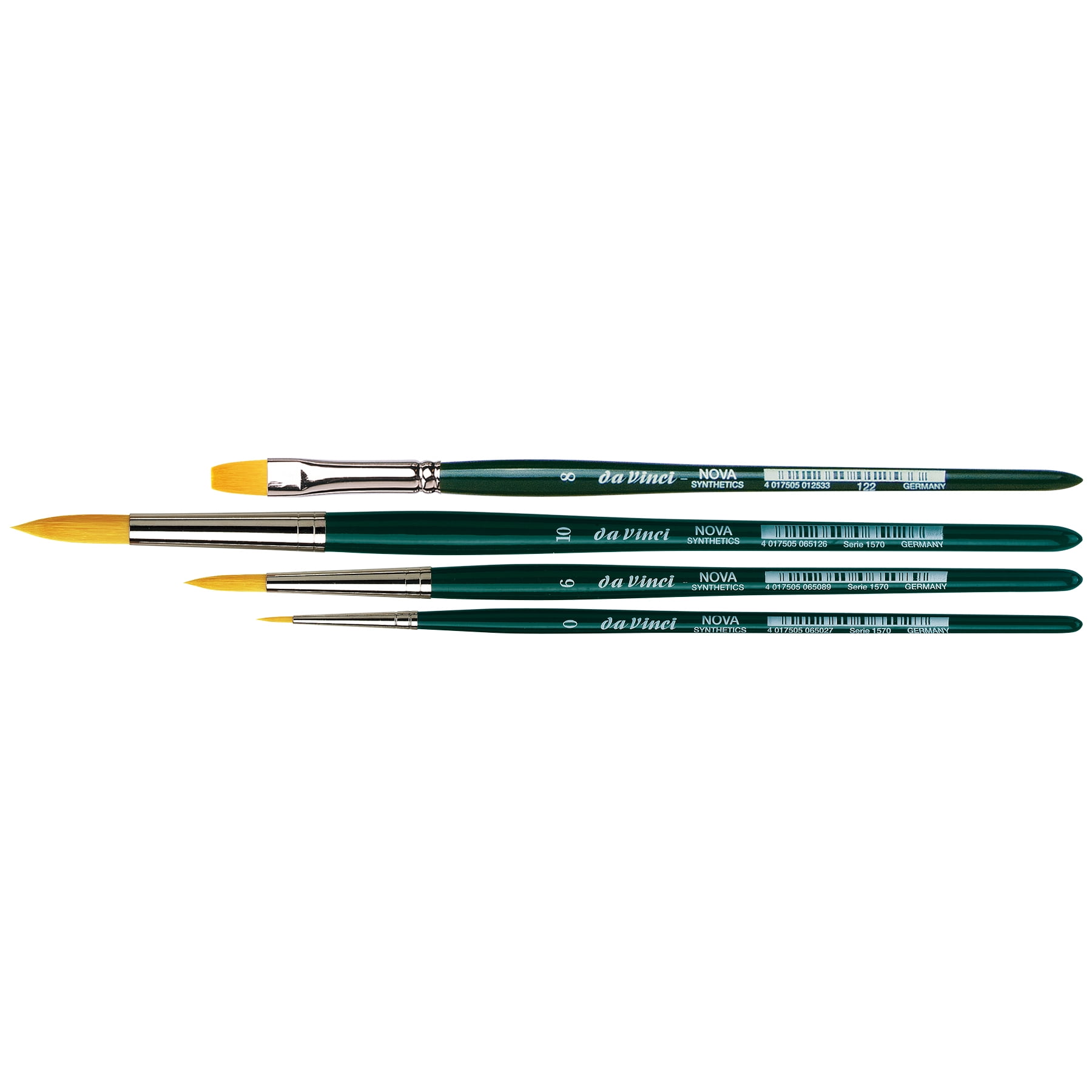 da Vinci NOVA Model Painting Brushes, Synthetic, All Paint Types, Assorted, 4 Brush Set