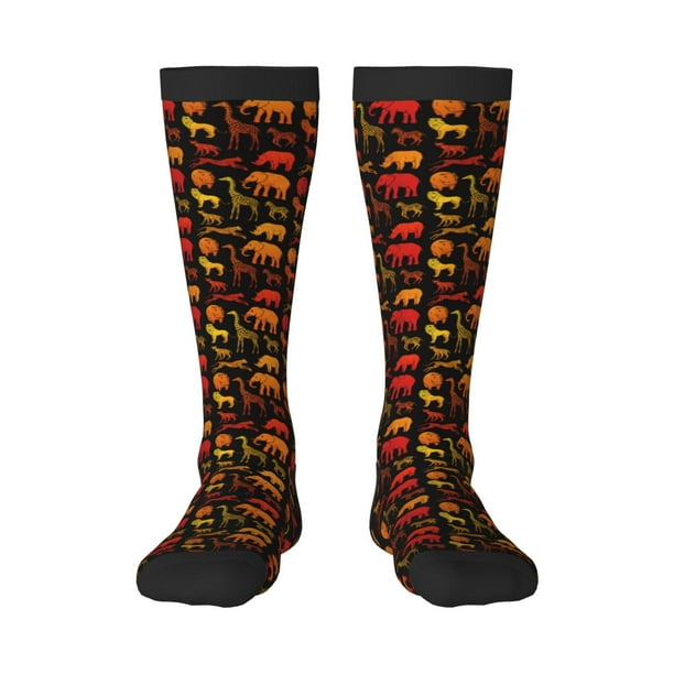 Fotbe Animal Calcetas Divertidas Estampadas para Hombre y Mujer, Calcetas de Algodón hasta la Rodilla para Caminar, Correr, Enfermería y Embarazo