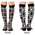 thumbnail image 2 of joogoo Heart on Checkered Socks Women Men Knee High Sock, 2 of 8